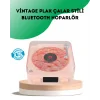 Retro Bluetooth Hoparlör – Kristal Ses, Gece Lambası, Saatli Tasarım
