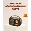 Retro Bluetooth Radyo – Nostaljik Tasarım, TF Kart ve USB Destekli
