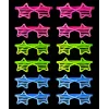 Retro Neon Fosforlu Yıldız Panjur Gözlük 12 Adet – 80’ler 90’lar Parti Stili (5047)