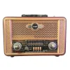 Retro, Nostaljik, Ahşap Tasarım Bluetooth Hoparlörlü, Şarjlı, Taşınabilir Otantik Tasarımlı FM/AM Destekli Radyo NS8098 (5047)