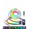 RGB Akıllı LED Neon Şerit Işık 3 Metre Uzaktan Kumandalı ve Telefon Kontrollü Renkli Aydınlatma