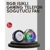RGB Gaming Telefon Fanı Sessiz Soğutucu Tüm Akıllı Telefonlara Uygun