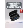 Rgb Işıklı Çift Mikrofonlu Siyah Profesyonel Oyuncu Kulaklığı Kablosuz Kulakiçi