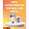 RGB Uzaktan Kumandalı LED Ampul 16 Renk A Kalite 2025 Model Orijinal