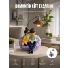 Romantik Çift Figürlü Okuyan Çift Masa Lambası Dekoratif LED Aydınlatma