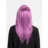 Rose Pembe Renk Düz Kesim Uzun Parti Peruğu Takma Saç