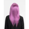 Rose Pembe Renk Düz Kesim Uzun Parti Peruğu Takma Saç (5047)
