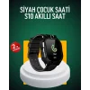 S10 Siyah Çocuk Takip Saati Güvenli Alan Uyarısı ve Sesli Mesaj