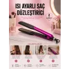Saç Düzleştirici Isı Ayarlı Seramik Kaplama Döner Kablo Yıpranma Karşıtı