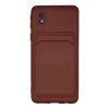 Samsung Galaxy A01 Core Kılıf Kelvin Kartvizitli Silikon - Bordo