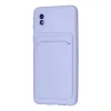 Samsung Galaxy A01 Core Kılıf Kelvin Kartvizitli Silikon - Lila