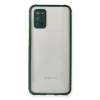 Samsung Galaxy A02s Kılıf Miami Şeffaf Silikon - Koyu Yeşil