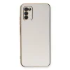 Samsung Galaxy A03s Kılıf Volet Silikon - Beyaz