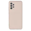 Samsung Galaxy A72 Kılıf Nano İçi Kadife Silikon - Pudra