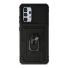 Samsung Galaxy A72 Kılıf Pars Lens Yüzüklü Silikon - Siyah