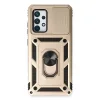 Samsung Galaxy A73 5g Kılıf Pars Lens Yüzüklü Silikon - Gold
