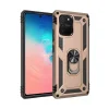Samsung Galaxy A91 / S10 Lite Kılıf Sofya Yüzüklü Silikon Kapak - Gold
