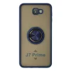 Samsung Galaxy J7 Prime Kılıf Montreal Yüzüklü Silikon Kapak - Lacivert