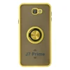 Samsung Galaxy J7 Prime Kılıf Montreal Yüzüklü Silikon Kapak - Sarı