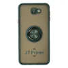 Samsung Galaxy J7 Prime Kılıf Montreal Yüzüklü Silikon Kapak - Yeşil