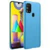 Samsung Galaxy M31 Kılıf Nano İçi Kadife Silikon - Mavi