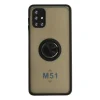 Samsung Galaxy M51 Kılıf Montreal Yüzüklü Silikon Kapak - Siyah