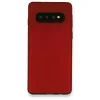Samsung Galaxy S10 Plus Kılıf First Silikon - Bordo