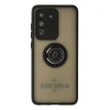 Samsung Galaxy S20 Ultra Kılıf Montreal Yüzüklü Silikon Kapak - Siyah