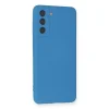 Samsung Galaxy S21 Kılıf Nano İçi Kadife Silikon - Mavi