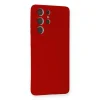 Samsung Galaxy S21 Ultra Kılıf Nano İçi Kadife Silikon - Kırmızı