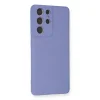 Samsung Galaxy S21 Ultra Kılıf Nano İçi Kadife Silikon - Lila