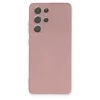 Samsung Galaxy S21 Ultra Kılıf Nano İçi Kadife Silikon - Pudra