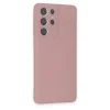 Samsung Galaxy S21 Ultra Kılıf Nano İçi Kadife Silikon - Pudra