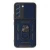 Samsung Galaxy S22 Kılıf Pars Lens Yüzüklü Silikon - Lacivert