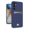Samsung Galaxy S24 Fe Kılıf Kelvin Kartvizitli Silikon - Lacivert