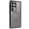 Samsung Galaxy S24 Ultra Kılıf Joke Simli Magneticsafe Kılıf - Siyah
