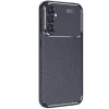 Samsung Galaxy S25 Kılıf Auto Focus Karbon Kapak - Lacivert