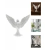 Sanatsal Melek Heykeli Kanatlı Kadın Figürlü 3D Dekoratif Biblo