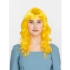 Sarı Renk Uzun Dalgalı Parti Peruğu