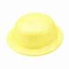 Sarı Simli Melon Şapka | İnce Plastik Glitter Yetişkin Parti Şapkası