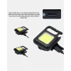 Şarjlı COB LED Anahtarlık Fener – 4 Modlu, Manyetik ve Katlanabilir Standlı