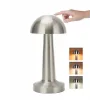 Şarjlı Kablosuz Mantar Masa Lambası Dokunmatik 3 Renk LED Modern Tasarım