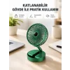 Şarjlı Katlanabilir Mini Fan – 3 Kademe Hız Ayarı, Taşınabilir Tasarım