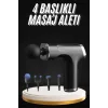 Şarjlı Masaj Tabancası 4 Başlıklı Mini Masaj Tabancası ve Masaj Aleti