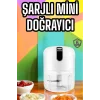 Şarjlı Portatif Doğrayıcı Mini Pratik Rondo El Doğrayıcı Üç lı Çelik lı