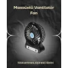 Şarjlı USB Fan – Masaüstü Mini Vantilatör, Taşınabilir, Işıklı, 3 Kademeli, Sessiz