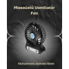 Şarjlı USB Fan – Masaüstü Mini Vantilatör, Taşınabilir, Işıklı, 3 Kademeli, Sessiz