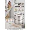 Sefer Tası Yemek Kabı Paslanmaz Çelik 2 Katlı 14 Cm 1.3 Litre 721365