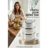 Sefer Tası Yemek Kabı Paslanmaz Çelik 3 Katlı 14 Cm 3 Litre 721366