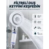 Şeffaf Filtre Hazneli Duş Başlığı Güçlü Akışlı Pratik Banyo Duşu